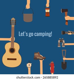 Camping concept made in vector