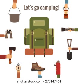 Camping concept made in vector