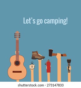 Camping concept made in vector