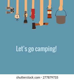 Camping concept made in vector