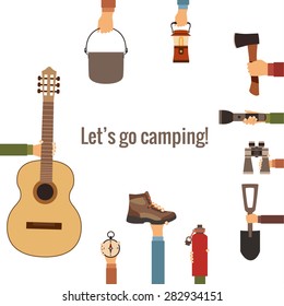 Camping concept made in vector