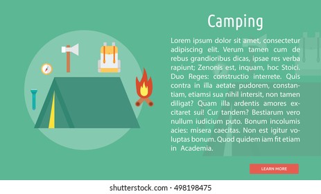 Camping Conceptual Banner