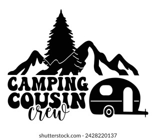 Camping Cousin Crew Svg,Happy Camper Svg,Camping Svg,Adventure Svg,Hiking Svg,Camp Saying,Camp Life Svg,Svg Cut Files, Png,Mountain T-shirt,Instant Download svg