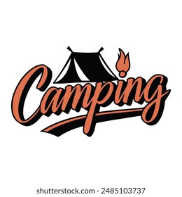 Camping creative t-shirt design vector art