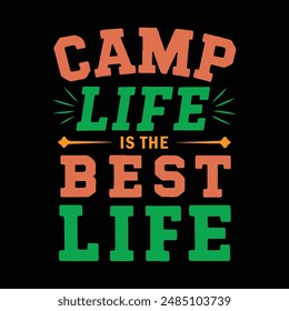Camping creative t-shirt design vector art
