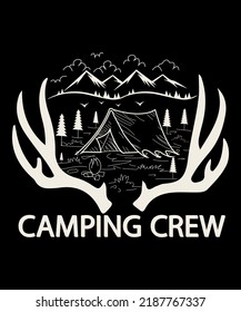 camping crew for hiking design lover