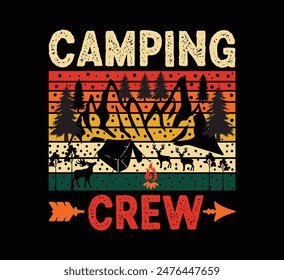 Camping Crew Lover T-Shirt Design