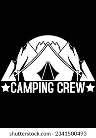 Camping crew vector art design, eps file. design file for t-shirt. SVG, EPS cuttable design file