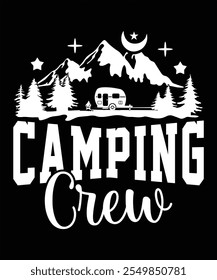 PROJETO DE CAMISETA VETORIAL DA TRIPULAÇÃO DE CAMPISMO