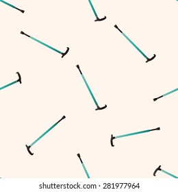 camping crutch , cartoon seamless pattern background