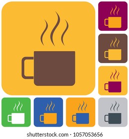 Camping cup vector icon. Tourist mug isolated.