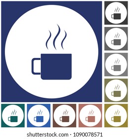 Camping cup vector icon. Tourist mug isolated.