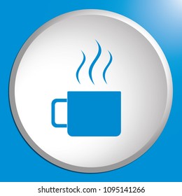 Camping cup vector icon. Tourist mug isolated.