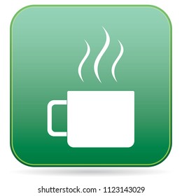 Camping cup vector icon. Tourist mug isolated.