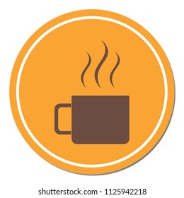 Camping cup vector icon. Tourist mug isolated.


