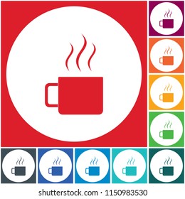 Camping cup vector icon. Tourist mug isolated.

