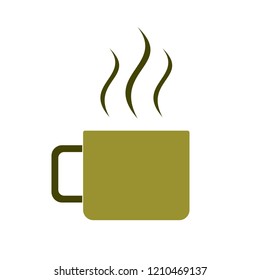 Camping cup vector icon. Tourist mug isolated.