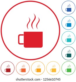 Camping cup vector icon. Tourist mug isolated.