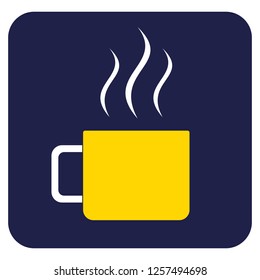 Camping cup vector icon. Tourist mug isolated.

