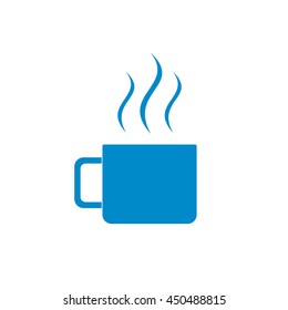 Camping cup vector icon. Tourist mug isolated.