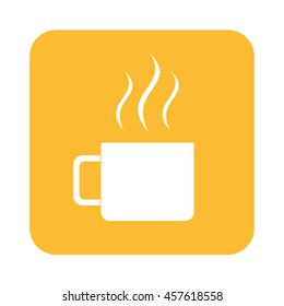 Camping cup vector icon. Tourist mug isolated.

