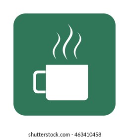 Camping cup vector icon. Tourist mug isolated.