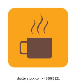 Camping cup vector icon. Tourist mug isolated.