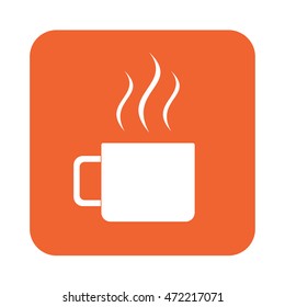 Camping cup vector icon. Tourist mug isolated.