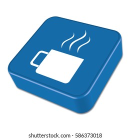 Camping cup vector icon. Tourist mug isolated. Website and application image.