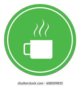 Camping cup vector icon. Tourist mug isolated.

