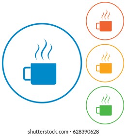 Camping cup vector icon. Tourist mug isolated.
