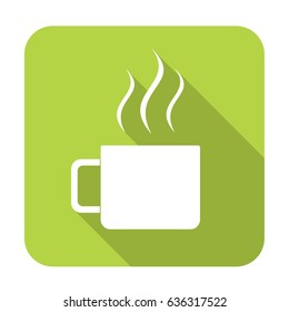 Camping cup vector icon. Tourist mug isolated.