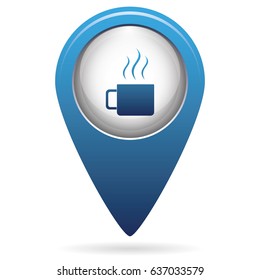 Camping cup vector icon. Tourist mug isolated.