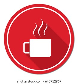 Camping cup vector icon. Tourist mug isolated.

