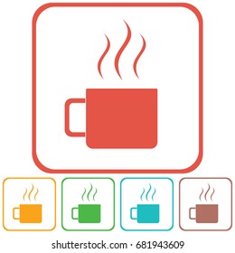 Camping cup vector icon. Tourist mug isolated.

