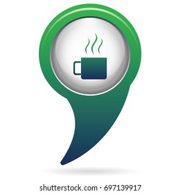 Camping cup vector icon. Tourist mug isolated.