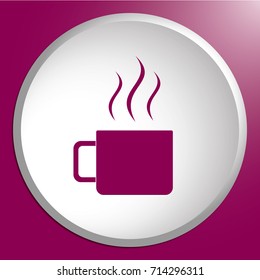 Camping cup vector icon. Tourist mug isolated.

