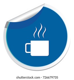 Camping cup vector icon. Tourist mug isolated.