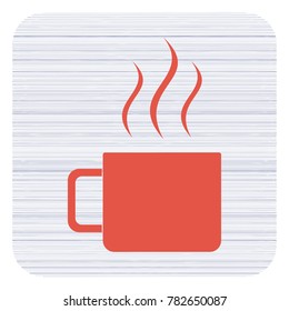 Camping cup vector icon. Tourist mug isolated.

