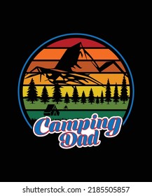 CAMPING DAD T SHIRT DESIGN CREATIVE DESIGN