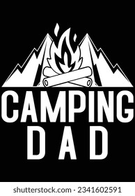 Camping dad vector art design, eps file. design file for t-shirt. SVG, EPS cuttable design file