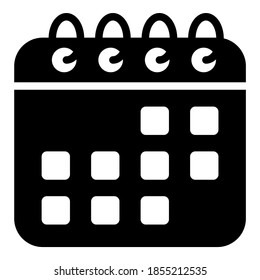estilo de glifo de icono vectorial de fecha de camping para Web y Mobile.