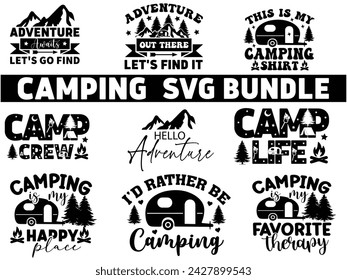 Camping Design bundle,Happy Camper Svg,Camping Svg,Adventure Svg,Hiking Svg,Camp Saying,Camp Life Svg,Svg Cut Files, Png,Mountain T-shirt,Instant Download svg