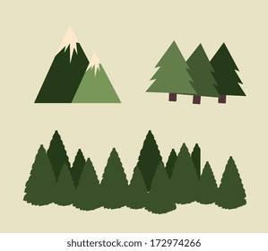 camping design over beige  background vector illustration  