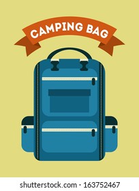 camping design over cream background vector illustration
