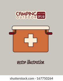 camping design over gray background vector illustration