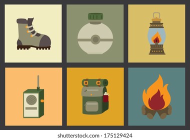 camping design over gray background vector illustration  