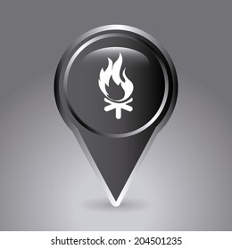 camping design over gray background vector illustration