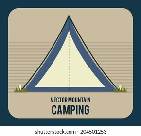 camping design over gray background vector illustration