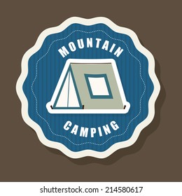 camping design over gray background vector illustration